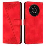 For Honor X9 4G Dream Triangle Leather Phone Case with Lanyard(Red)