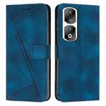 For Honor 90 Pro Dream Triangle Leather Phone Case with Lanyard(Blue)