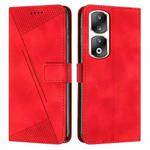 For Honor 90 Pro Dream Triangle Leather Phone Case with Lanyard(Red)