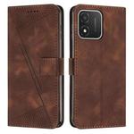 For Honor X5 Dream Triangle Leather Phone Case with Lanyard(Brown)