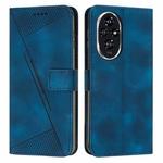 For Honor 200 Dream Triangle Leather Phone Case with Lanyard(Blue)