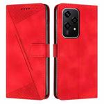 For Honor 200 Lite Global Dream Triangle Leather Phone Case with Lanyard(Red)