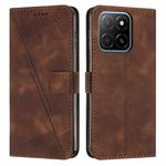 For Honor X5b / X5b Plus Dream Triangle Leather Phone Case with Lanyard(Brown)