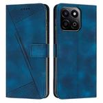 For Honor X7c 4G / 200 Smart  Dream Triangle Leather Phone Case with Lanyard(Blue)