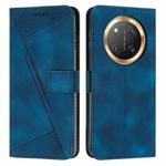 For Honor X9c Dream Triangle Leather Phone Case with Lanyard(Blue)