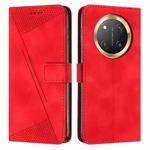 For Honor X9c Dream Triangle Leather Phone Case with Lanyard(Red)