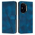 For Honor 300 Pro / 300 Ultra Dream Triangle Leather Phone Case with Lanyard(Blue)