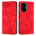 For Honor 300 Dream Triangle Leather Phone Case with Lanyard(Red)