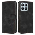 For Honor X8c 4G Dream Triangle Leather Phone Case with Lanyard(Black)