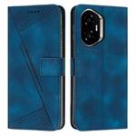For Honor 400 Dream Triangle Leather Phone Case with Lanyard(Blue)