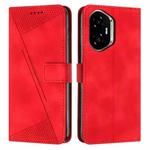 For Honor 400 Dream Triangle Leather Phone Case with Lanyard(Red)