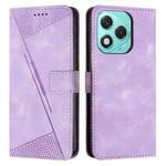 For Honor 400 Lite Dream Triangle Leather Phone Case with Lanyard(Purple)