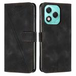 For Honor 400 Lite Dream Triangle Leather Phone Case with Lanyard(Black)