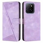 For Honor X6c 4G Dream Triangle Leather Phone Case with Lanyard(Purple)