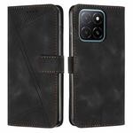 For Honor X6c 4G Dream Triangle Leather Phone Case with Lanyard(Black)