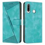 For Huawei P30 Lite Dream Triangle Leather Phone Case with Lanyard(Green)
