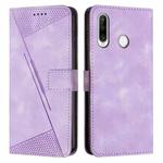 For Huawei P30 Lite Dream Triangle Leather Phone Case with Lanyard(Purple)