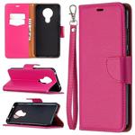 For Nokia 5.3 Litchi Texture Pure Color Horizontal Flip Leather Case with Holder & Card Slots & Wallet & Lanyard(Rose Red)