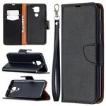 For Xiaomi Redmi Note 9 Litchi Texture Pure Color Horizontal Flip Leather Case with Holder & Card Slots & Wallet & Lanyard(Black)