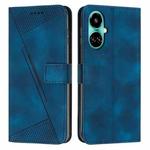 For Tecno Camon 19 / 19 Pro Dream Triangle Leather Phone Case with Lanyard(Blue)