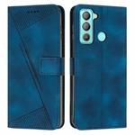 For Tecno Pop 5 LTE Dream Triangle Leather Phone Case with Lanyard(Blue)