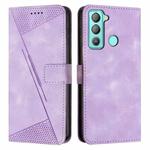 For Tecno Pop 5 LTE Dream Triangle Leather Phone Case with Lanyard(Purple)