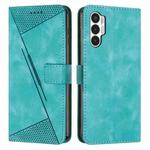 For Tecno Pova 3 Dream Triangle Leather Phone Case with Lanyard(Green)