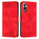 For Tecno Pova 4 Dream Triangle Leather Phone Case with Lanyard(Red)
