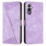 For Tecno Pova 4 Dream Triangle Leather Phone Case with Lanyard(Purple)