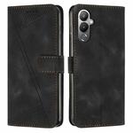 For Tecno Pova 4 Dream Triangle Leather Phone Case with Lanyard(Black)