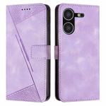 For Tecno Pova 5 Dream Triangle Leather Phone Case with Lanyard(Purple)