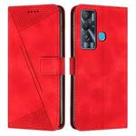 For Tecno Pova Neo Dream Triangle Leather Phone Case with Lanyard(Red)