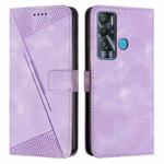 For Tecno Pova Neo Dream Triangle Leather Phone Case with Lanyard(Purple)