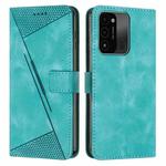 For Tecno Spark Go 2022 Dream Triangle Leather Phone Case with Lanyard(Green)