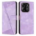 For Tecno Spark Go 2023 Dream Triangle Leather Phone Case with Lanyard(Purple)