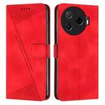 For Tecno Camon 30 Pro 5G Dream Triangle Leather Phone Case with Lanyard(Red)