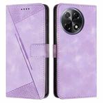 For Tecno Camon 30S Dream Triangle Leather Phone Case with Lanyard(Purple)