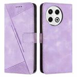 For Tecno Spark 30 Pro Dream Triangle Leather Phone Case with Lanyard(Purple)