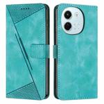 For Tecno Spark 30 5G Dream Triangle Leather Phone Case with Lanyard(Green)