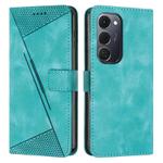 For Tecno Spark 40 Pro+ 4G Dream Triangle Leather Phone Case with Lanyard(Green)