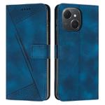 For Tecno Spark 40C Dream Triangle Leather Phone Case with Lanyard(Blue)