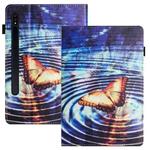 For Samsung Galaxy Tab S7 Sewing Litchi Texture Smart Leather Tablet Case(Butterfly)