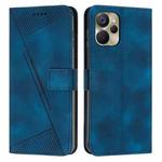 For Realme 9i 5G Dream Triangle Leather Phone Case with Lanyard(Blue)
