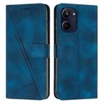 For Realme 10 4G Dream Triangle Leather Phone Case with Lanyard(Blue)