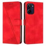 For Realme 10 4G Dream Triangle Leather Phone Case with Lanyard(Red)