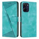 For Realme 10 4G Dream Triangle Leather Phone Case with Lanyard(Green)