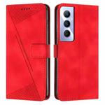 For Realme C65 4G Dream Triangle Leather Phone Case with Lanyard(Red)