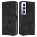 For Realme C65 4G Dream Triangle Leather Phone Case with Lanyard(Black)