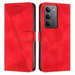 For Realme C75 / V60 Pro Dream Triangle Leather Phone Case with Lanyard(Red)