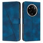 For Realme 14 Pro+ Dream Triangle Leather Phone Case with Lanyard(Blue)